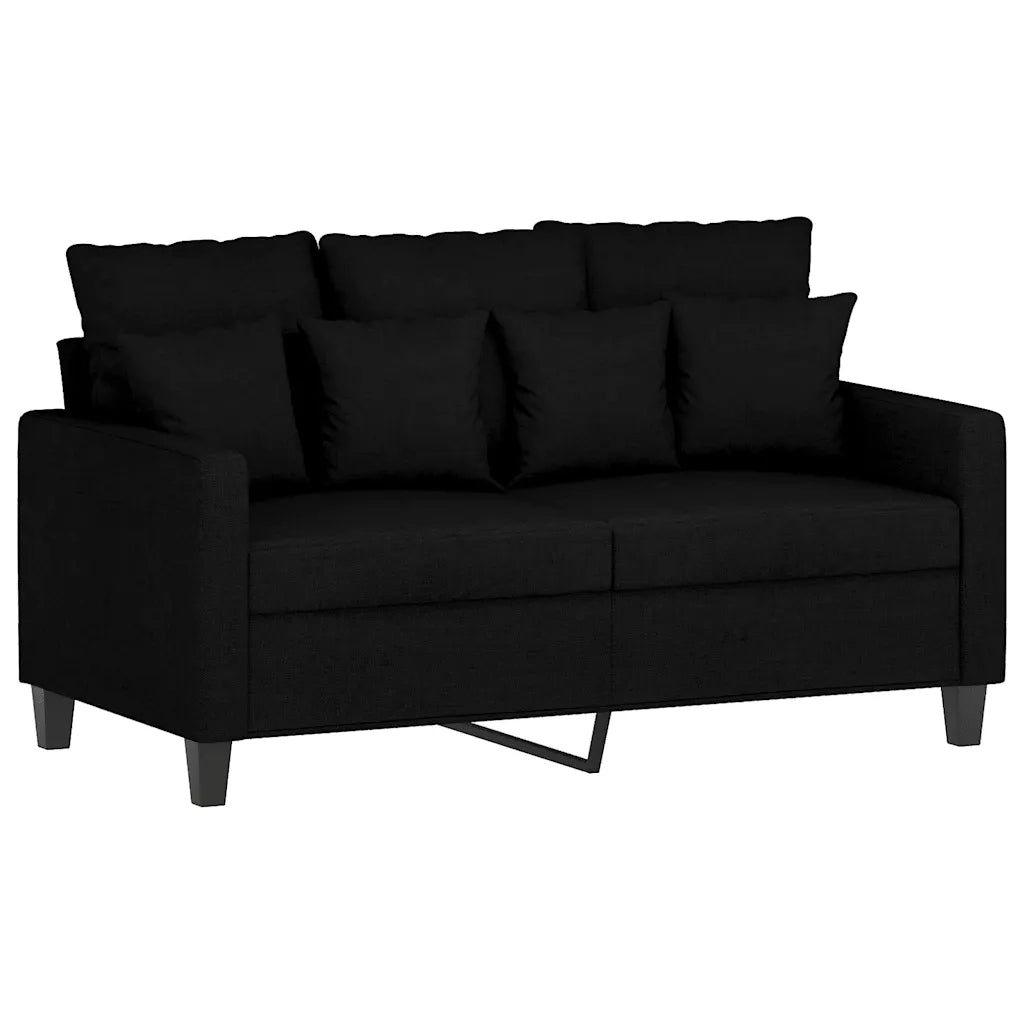 Divano a 2 Posti Nero 120 cm in Tessuto 359263