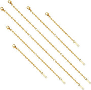 Kit di estensione per catene da 6 estensioni in acciaio inossidabile 7,5cm 12,7cm 18cm - Allungatori per catene - Color oro