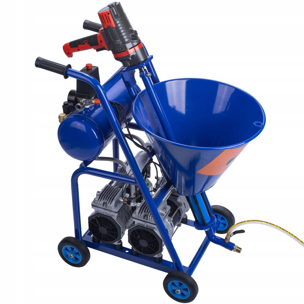 Agitatore per Intonaco Rosfix Blue Dragon BD57 – 5700W, 25L/Min, 22MPA | Set con Filtro Aria, 3 Ugelli, Tubo 10m