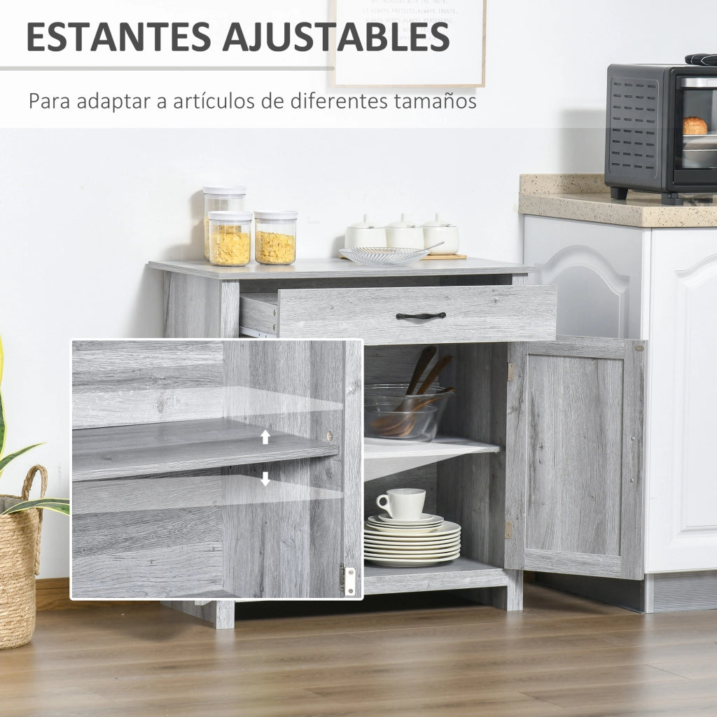 Credenza ¨C Minimal ¨C Grigio 80x39.7x80 cm