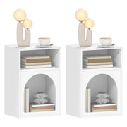 Comodino con scomparti aperti ¨C Minimal ¨C bianco 40x30x60 cm