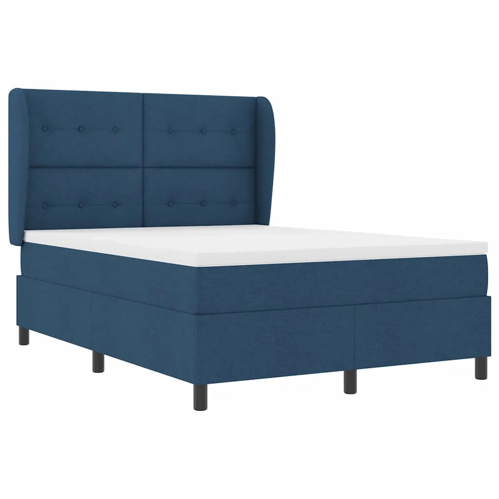 Letto a molle con materasso Blu 140 x 200 cm Tessuto 3340570