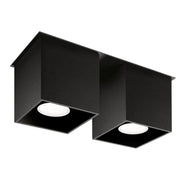 Lampada da parete Quad Deep Space in alluminio nero 2x GU10 LED Max 10W