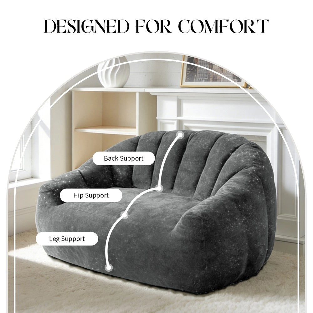 Divano Poltrona Sacco Oversize con Braccioli ¨C MINIMAL ¨C Grigio