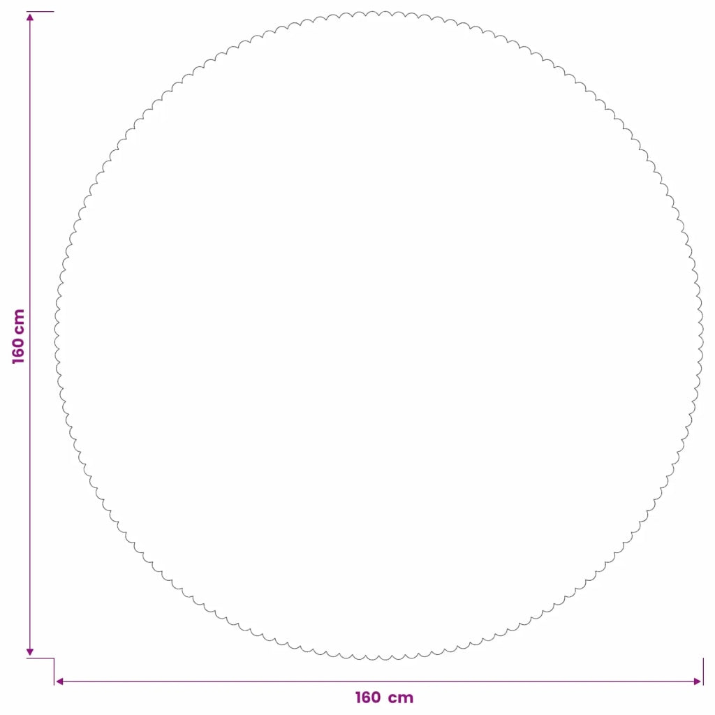 Tovaglia da Tavolo 5 pz Rotondo Grigio Chiaro Ø 160 cm 42040493