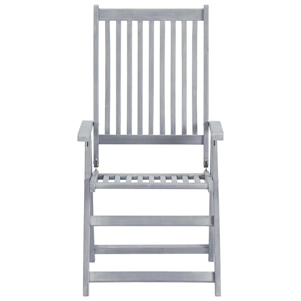Sedie da Giardino Reclinabili 6 pz con Cuscini Massello Acacia 3065319