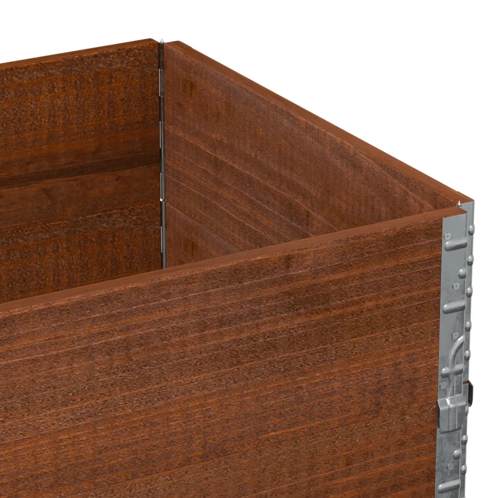 Paretali per Pallet 2pz Marroni 80x60cm Legno Massello di Pino 4010271