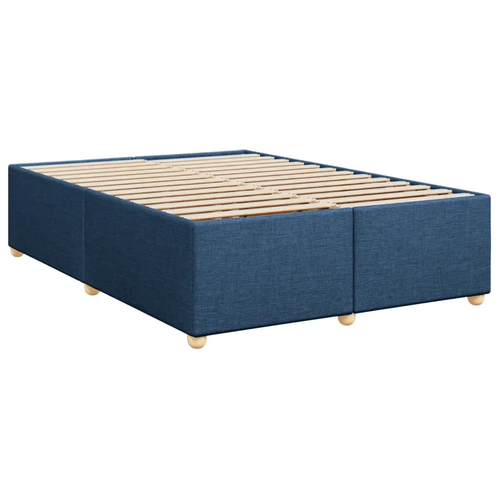 Letto matrimoniale | Letto per adulti | Giroletto senza Materasso Blu 160x200 cm in Tessuto