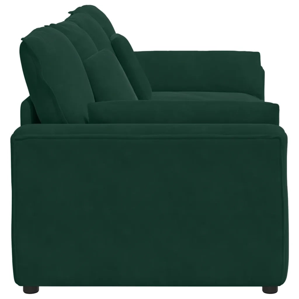 Divano Modulare con Cuscini-Sofa Modulare-Divanetto Verde Scuro
