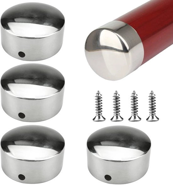 Coperture di fine leva 2 pezzi - Boccole per leva rotonde 45 mm - Viti in acciaio inossidabile - Adatti per diverse levanze - Protezione per estremità di tubo - Per complessi commerciali e scuole - Coperture di fine leva