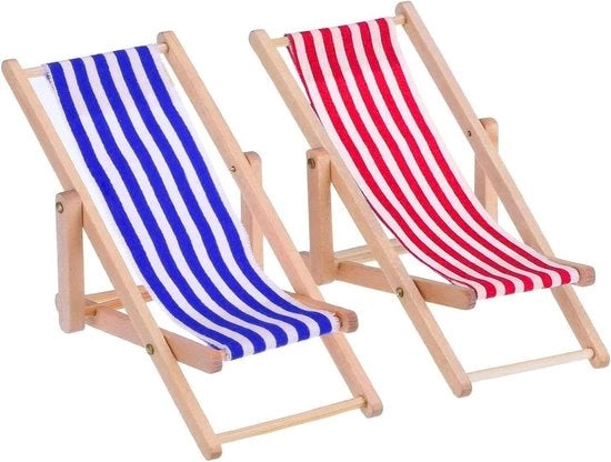 Miniatura seggiolino in legno per bambola e supporto per smartphone con cuscino in tessuto