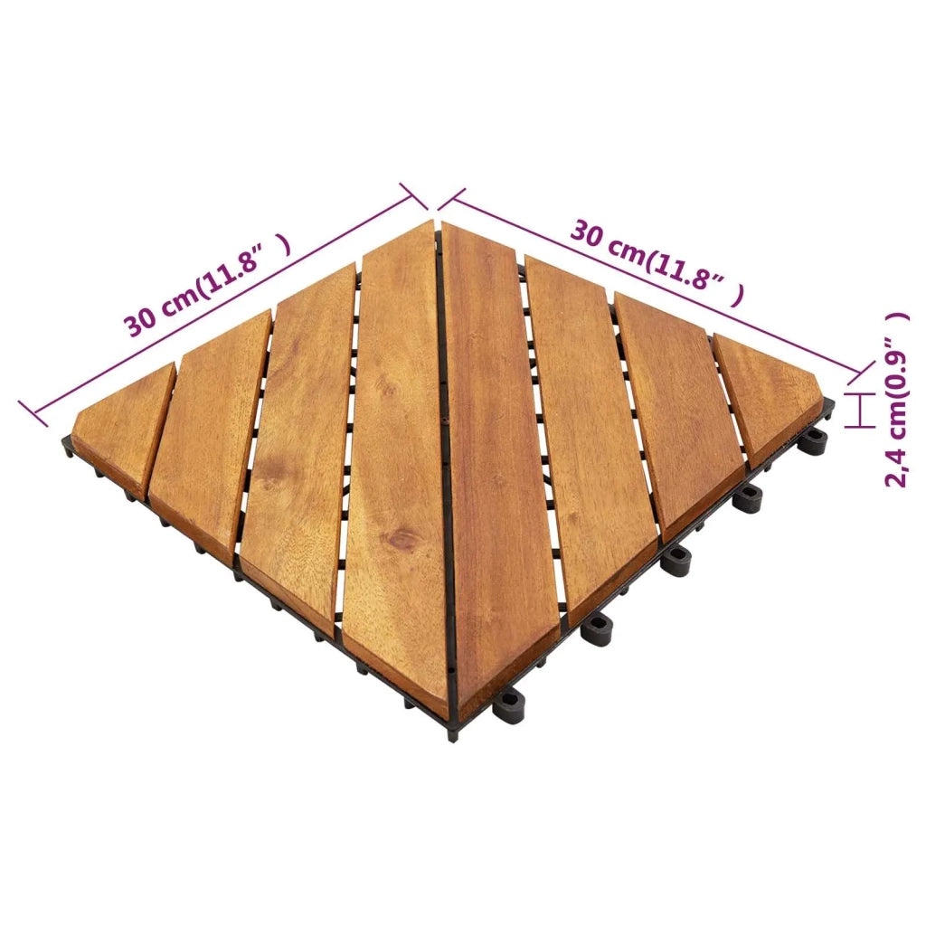 Piastrella per Decking 20 pcs Marrone 30 x 30 cm 3444892