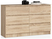 Cassettiera AKORD K140 Sonoma Quercia 138 cm 6 cassetti 138x40x77 cm