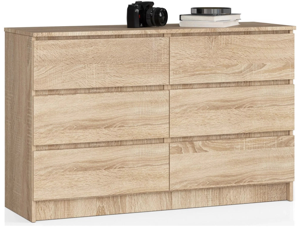 Cassettiera AKORD K140 Sonoma Quercia 138 cm 6 cassetti 138x40x77 cm