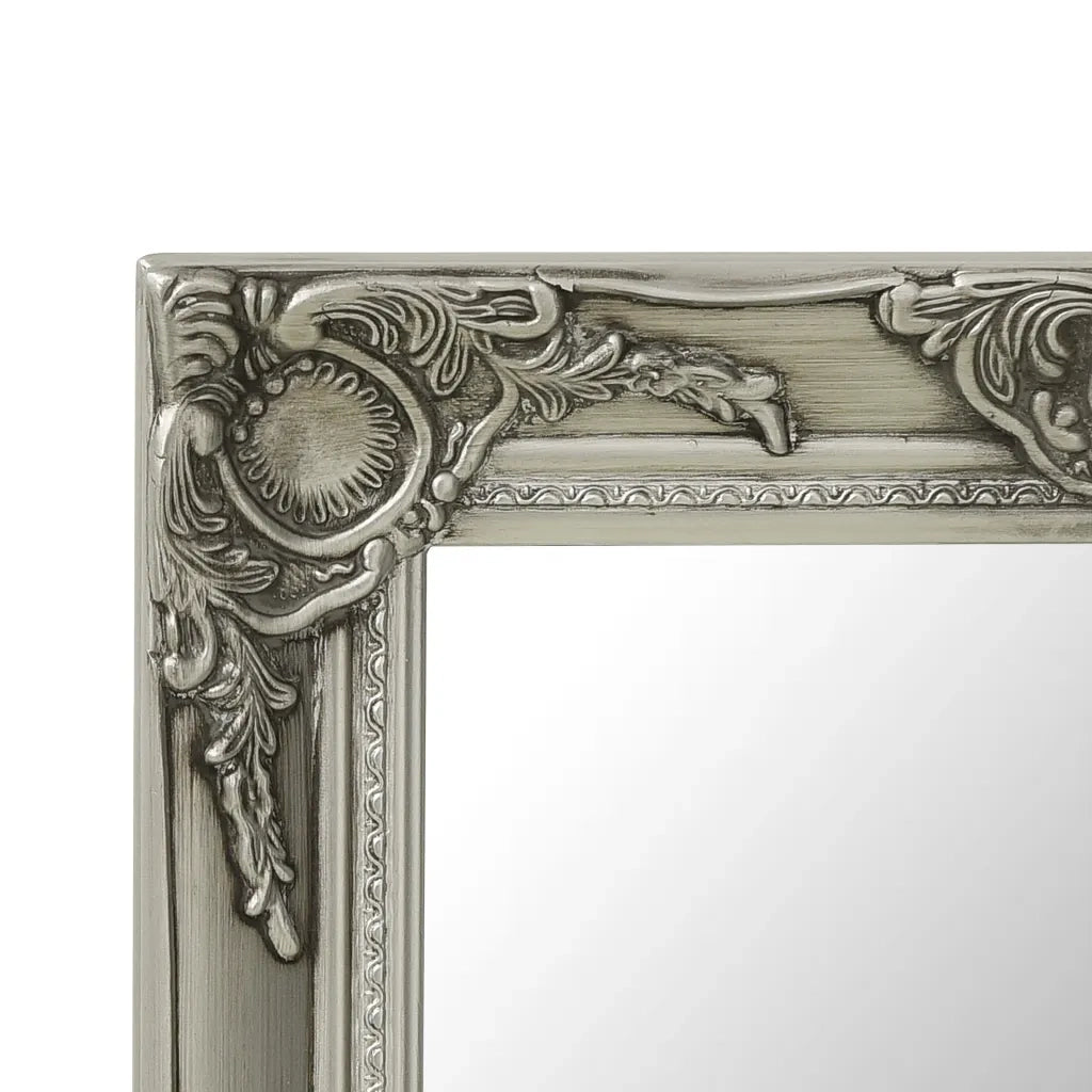 Specchio da Parete Stile Barocco 50x50 cm Argento 320314