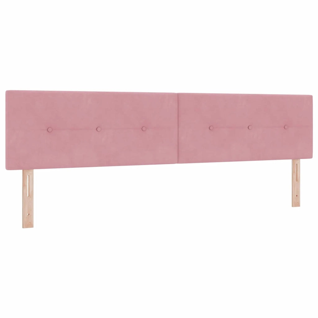 Letto ottomano con materasso con testiera 2 pz Rosa Velluto 3456761
