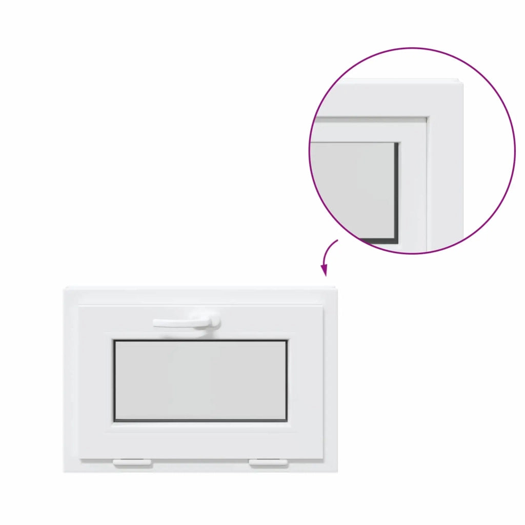 Finestra per Soffitta RISOR 60 x 40 cm PVC e Vetro Bianco 42047221