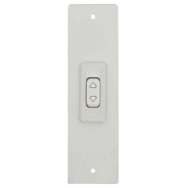 PLACCA 142 MM BIANCO CON PULSANTE COPRI AVVOLGITORE MOTORE TAPPARELLA TAPPARELLE