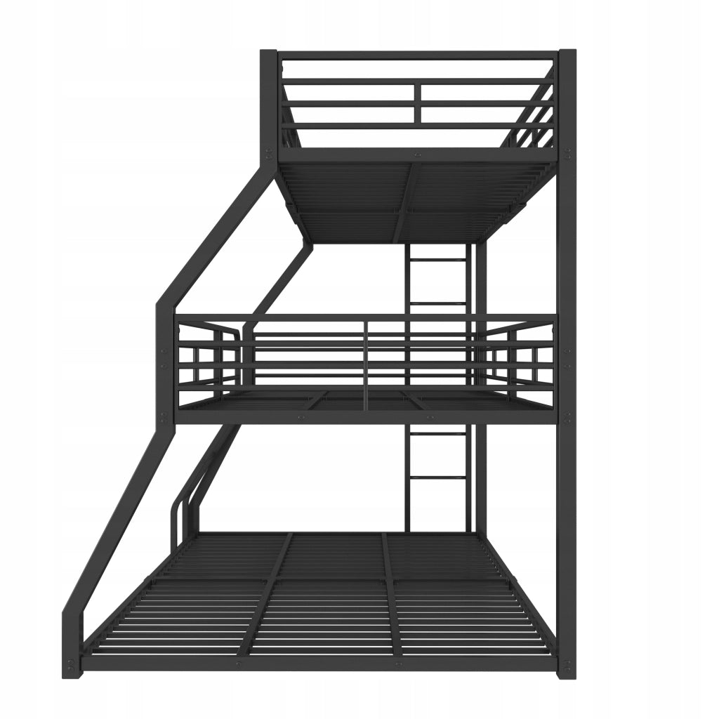 Letto a tre piani 90/140x200 - Xylo - Nero senza materasso