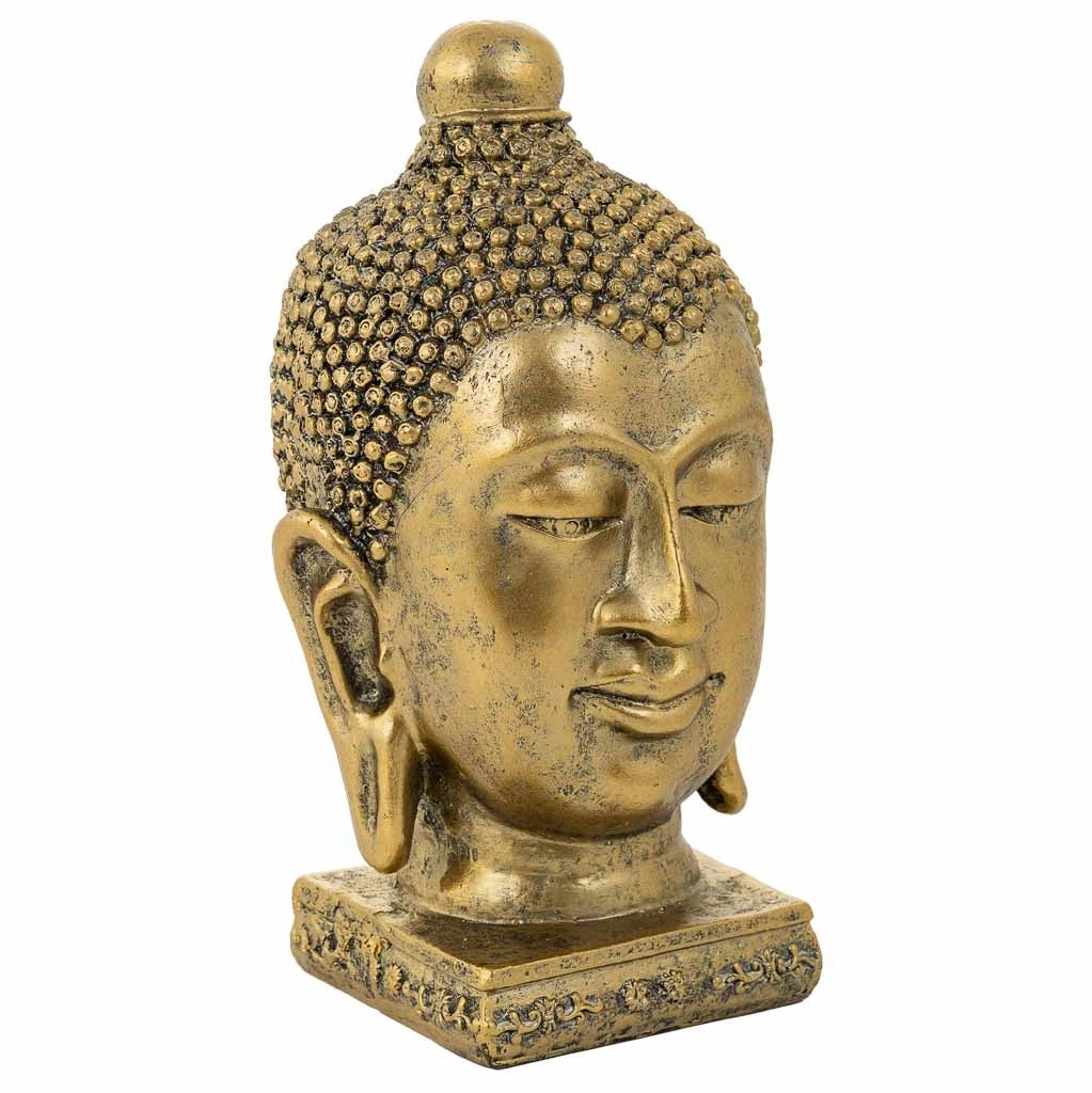 Buddha decorativo in resina dorato 14x13.5x23.5h cm