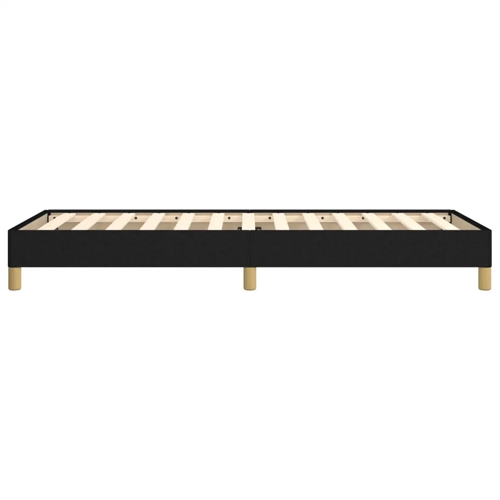 Letto singolo | Letto per adulti | Giroletto senza Materasso Nero 90x200 cm in Tessuto
