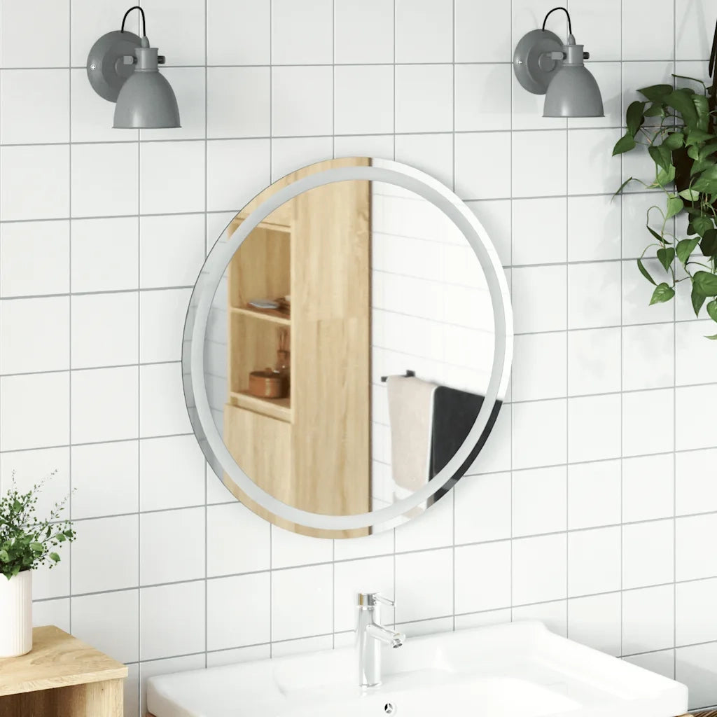 Specchio da Bagno | Specchio decorativo LED 70 cm Rotondo
