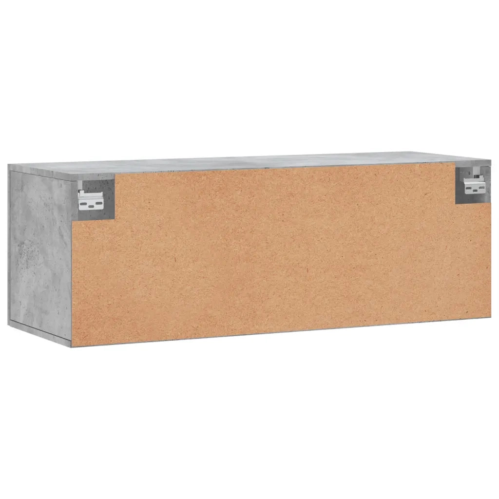 Armadietto a Muro | Mobile a Parete Grigio Cemento 100x36,5x35 cm Legno Multistrato