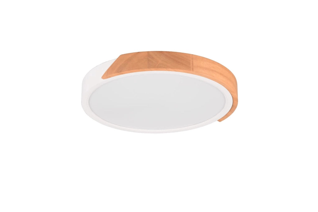 Plafoniera LED moderna JANO 20W 31,5cm bianco/legno RL