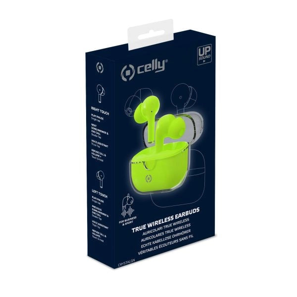 Celly clear cuffie true wireless stereo (tws) in-ear musica e chiamate usb tipo-c bluetooth verde - CLEARGN