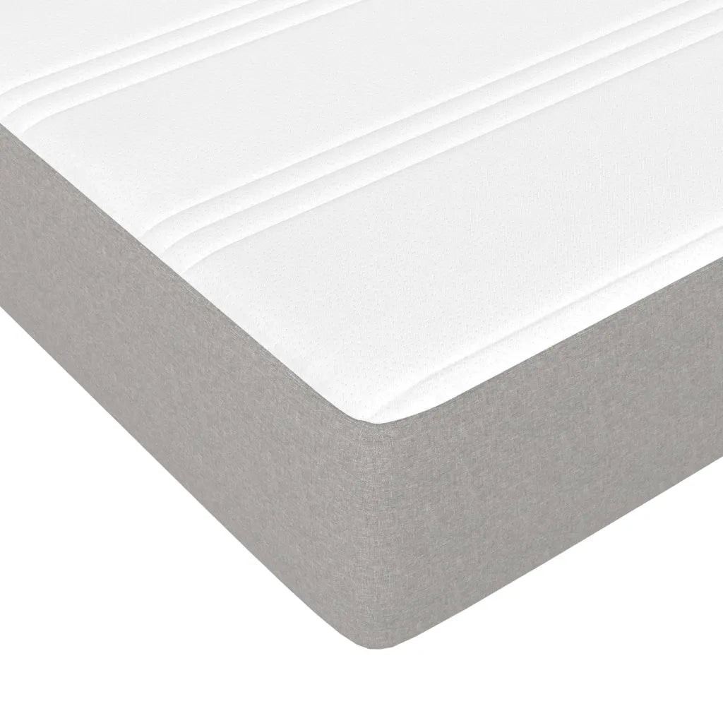 Giroletto a Molle con Materasso Grigio Chiaro 140x200cm Tessuto 3144077