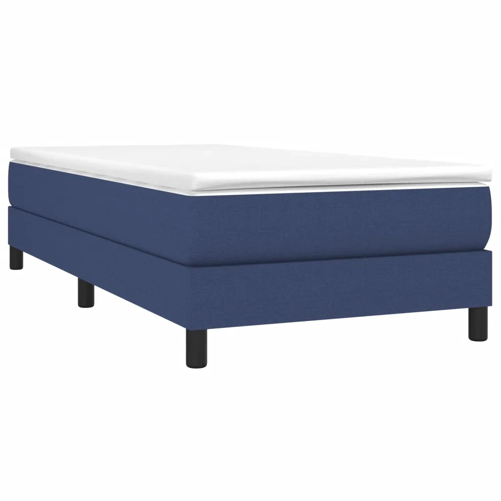 Struttura Letto a Rete a Molle Blu 100x200 cm in Tessuto 3120498