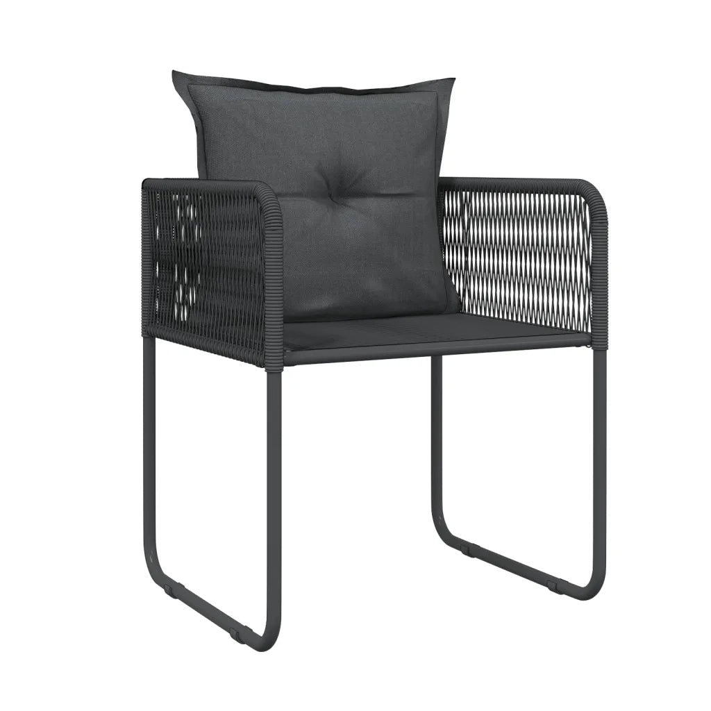 Set da Pranzo da Giardino 7 pz Nero 3099087