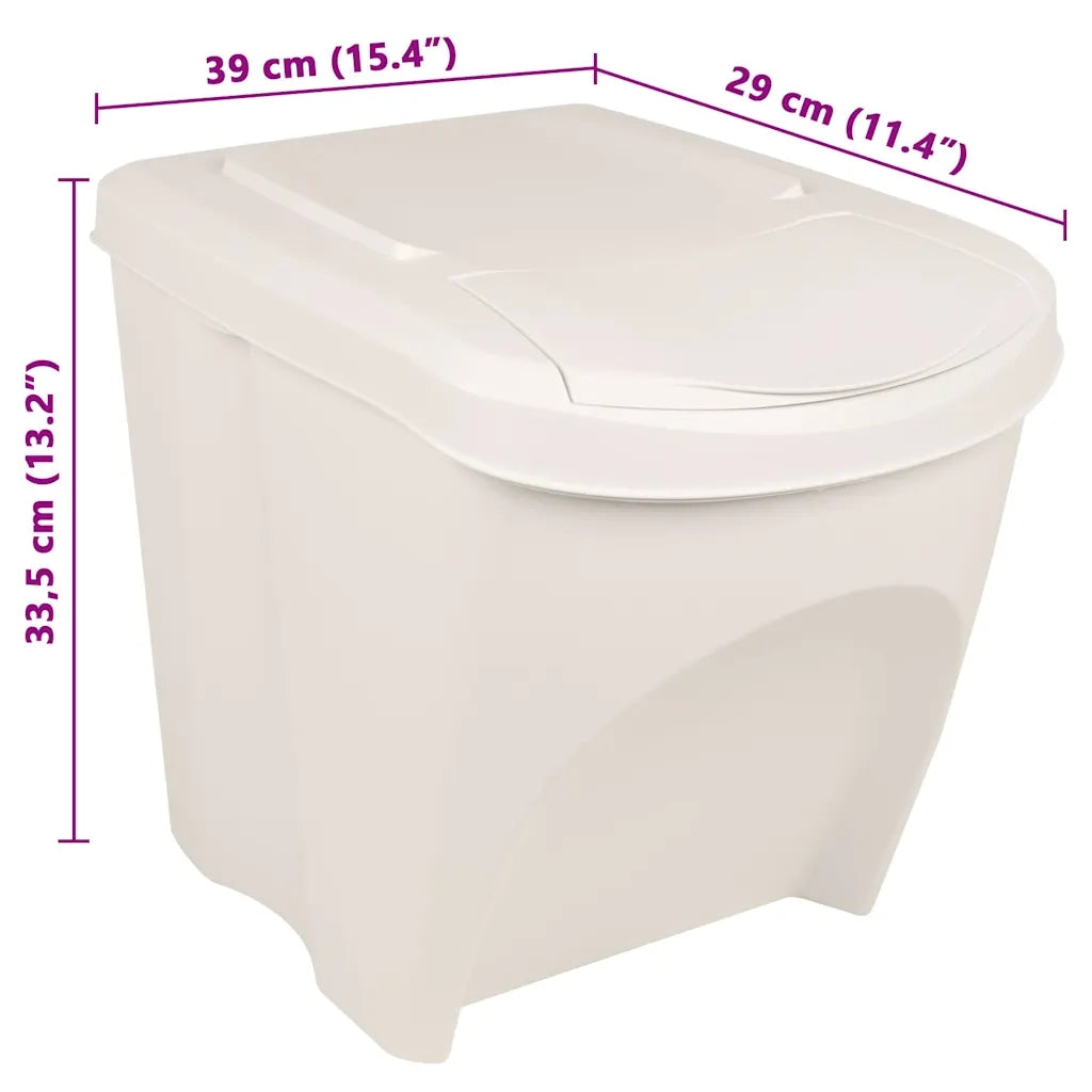 Contenitori Impilabili per Rifiuti 3 pz Bianco 75L Polipropilene CFW6746322