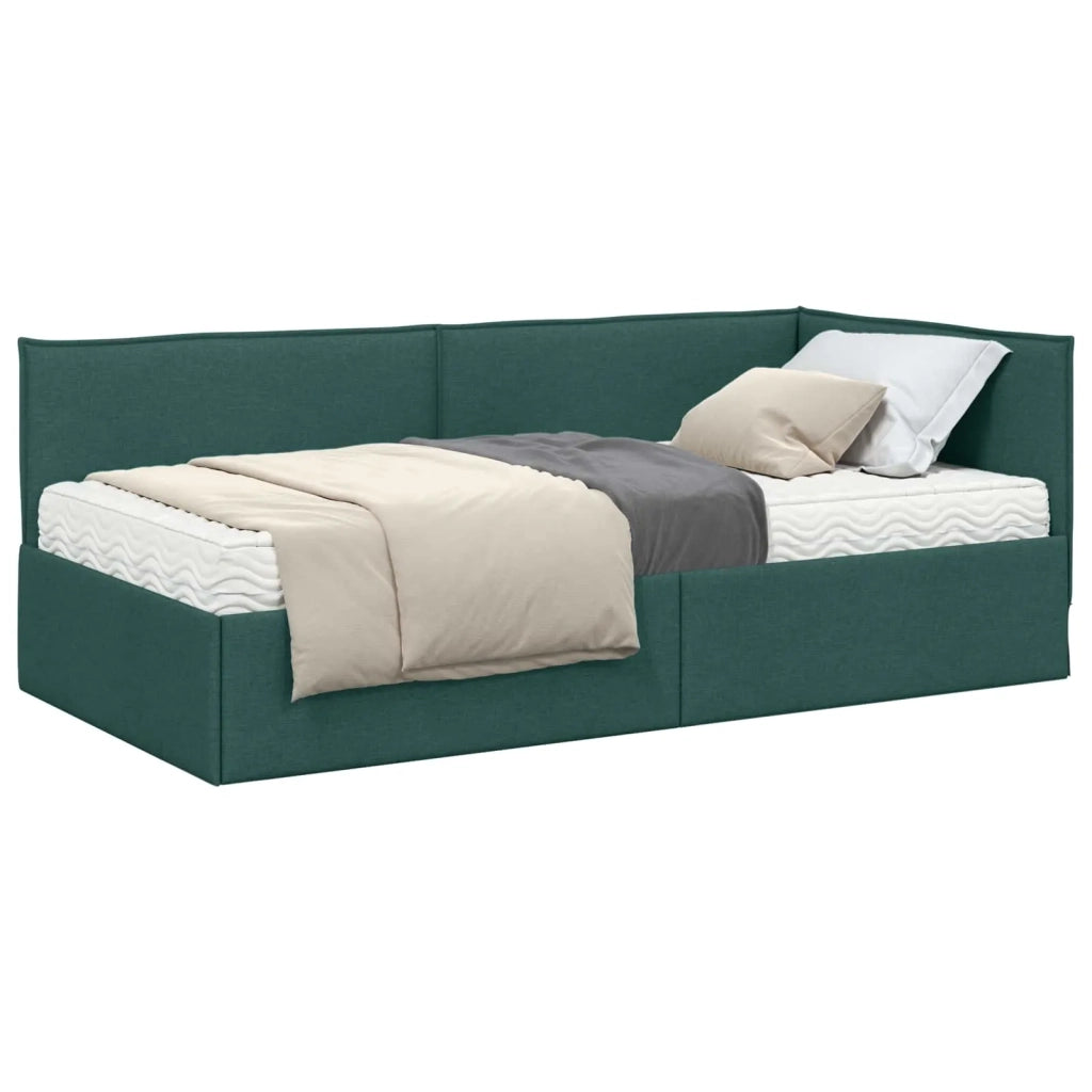 Struttura Letto Angolare con Materasso 2 pcs Verde Velluto 3394009