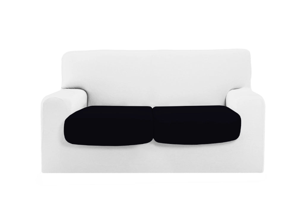 Copriseduta Sofà Elasticizzato Tinta Unita Smile Tessuto Millerighe - Coppia Seduta - Stone