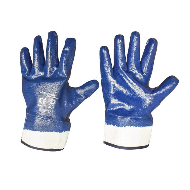 Guanti da lavoro in gomma completamente blu taglia 10 Breckner Germany