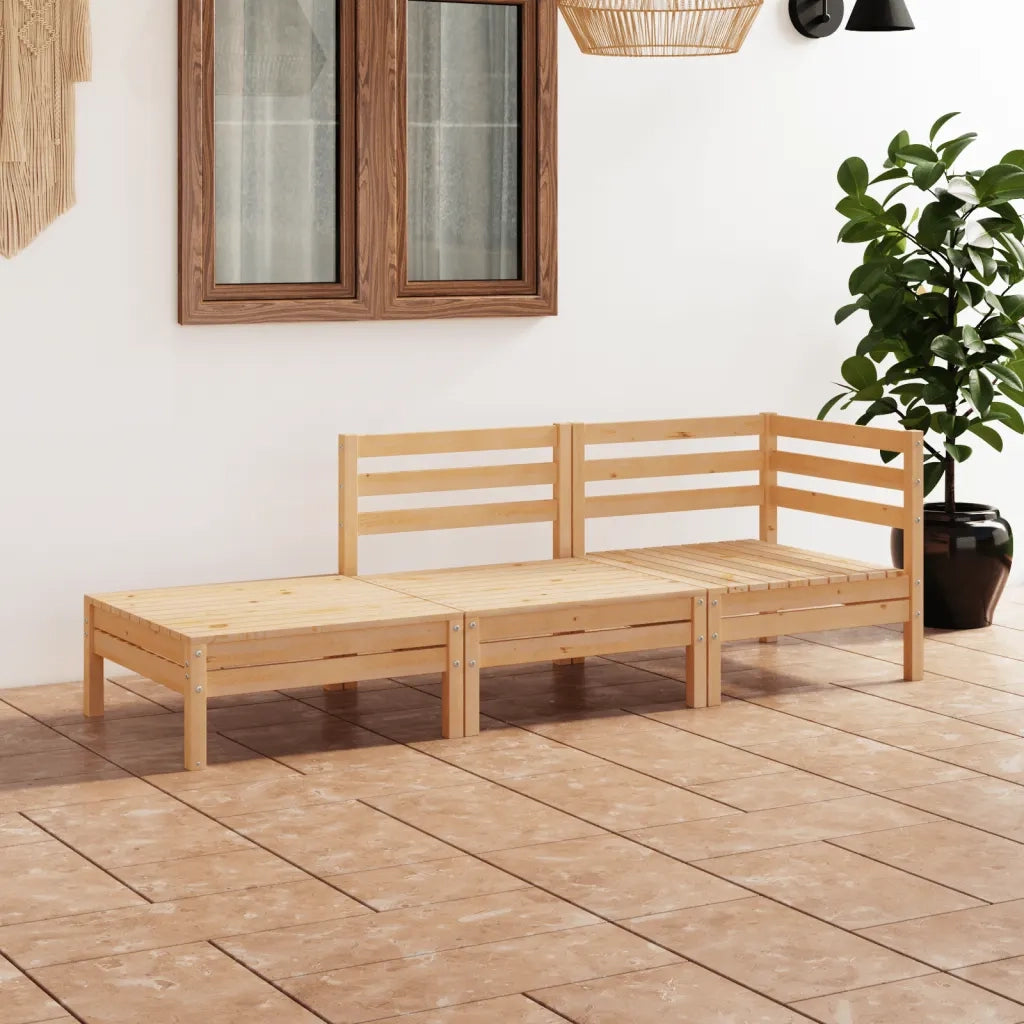 Set Divani da Giardino 3 pz | Set Salotto da Giardino in Legno Massello di Pino