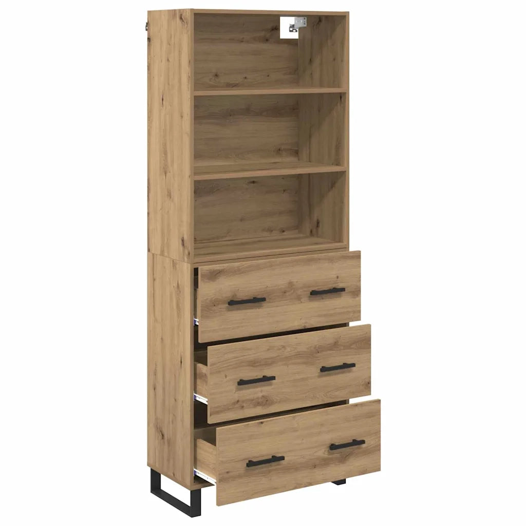 Credenza 2 pcs Rovere artigianale Legno multistrato 3415900