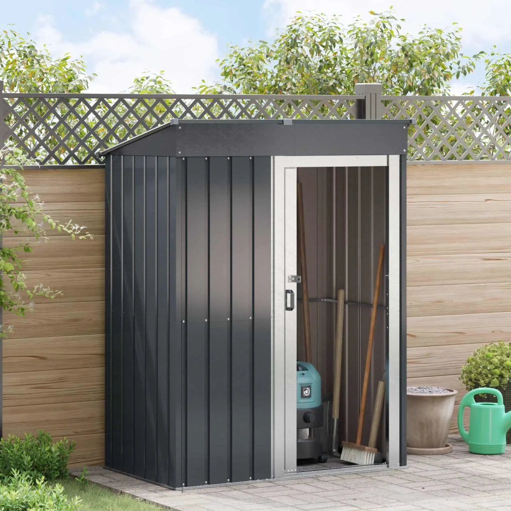 Casette da giardino Antracite 137 x 81 x 180 cm Metallo CFW7308862
