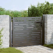 Cancello da giardino con blocco Nero 110 x 105 cm
