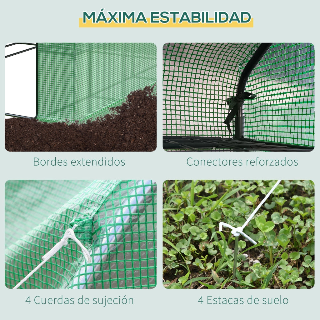 Serra da Giardino con Scaffali ¨C Zephmum ¨C Verde 244x180x210 cm