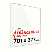 701 x 377 x 4 mm - Vetro per stufa a legna - vetro camino di ricambio - vetro per caminetto resistente al fuoco - France Vitre