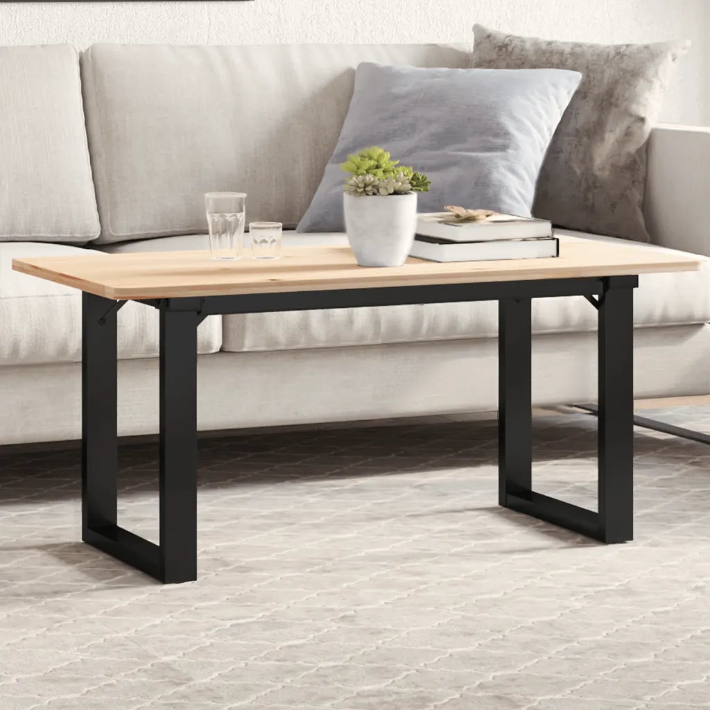 Telaio Gambe a O per Tavolino da Salotto 80x40x43 cm in Acciaio 357876