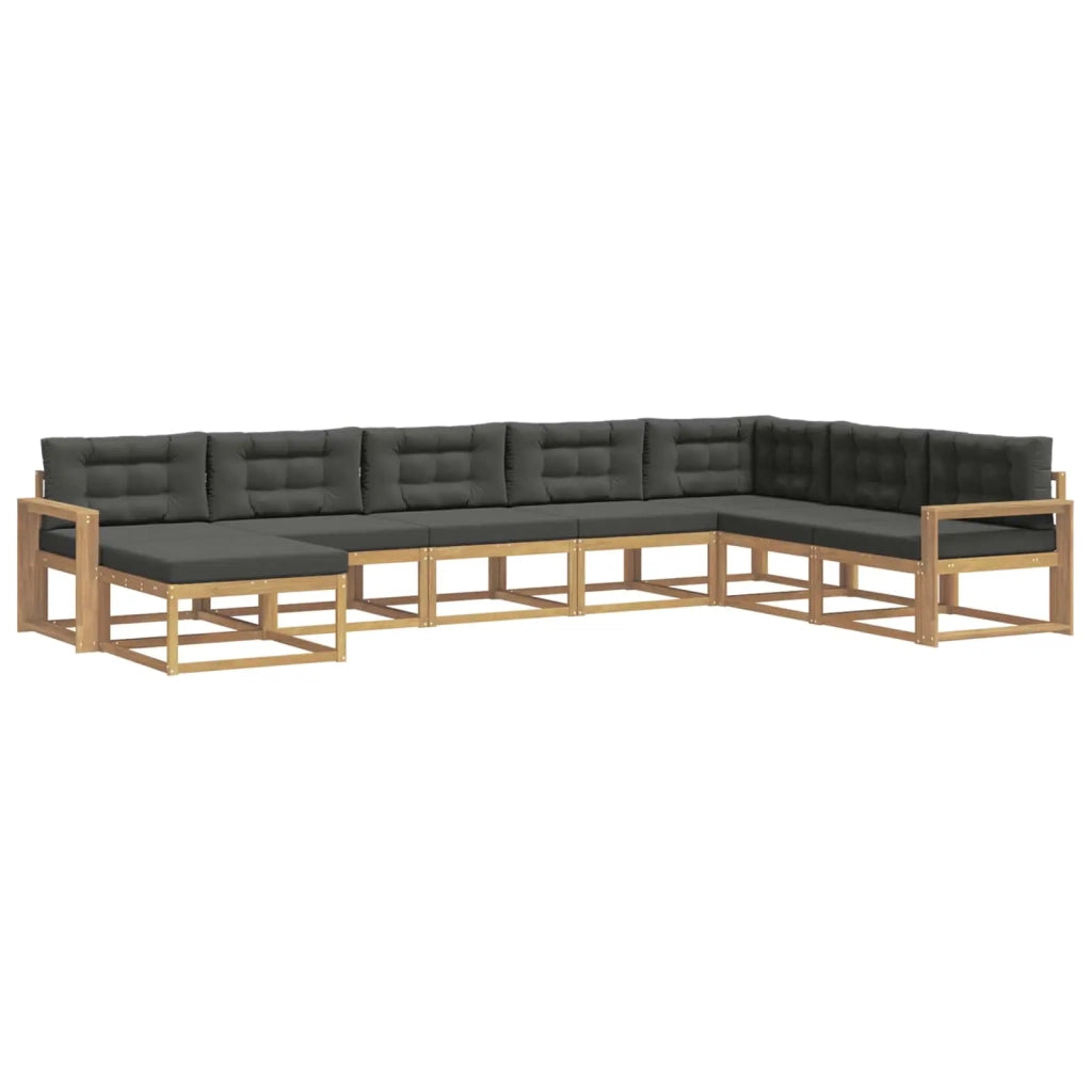 Set di divani da esterno 8 pcs Bianco e Antracite 3386871