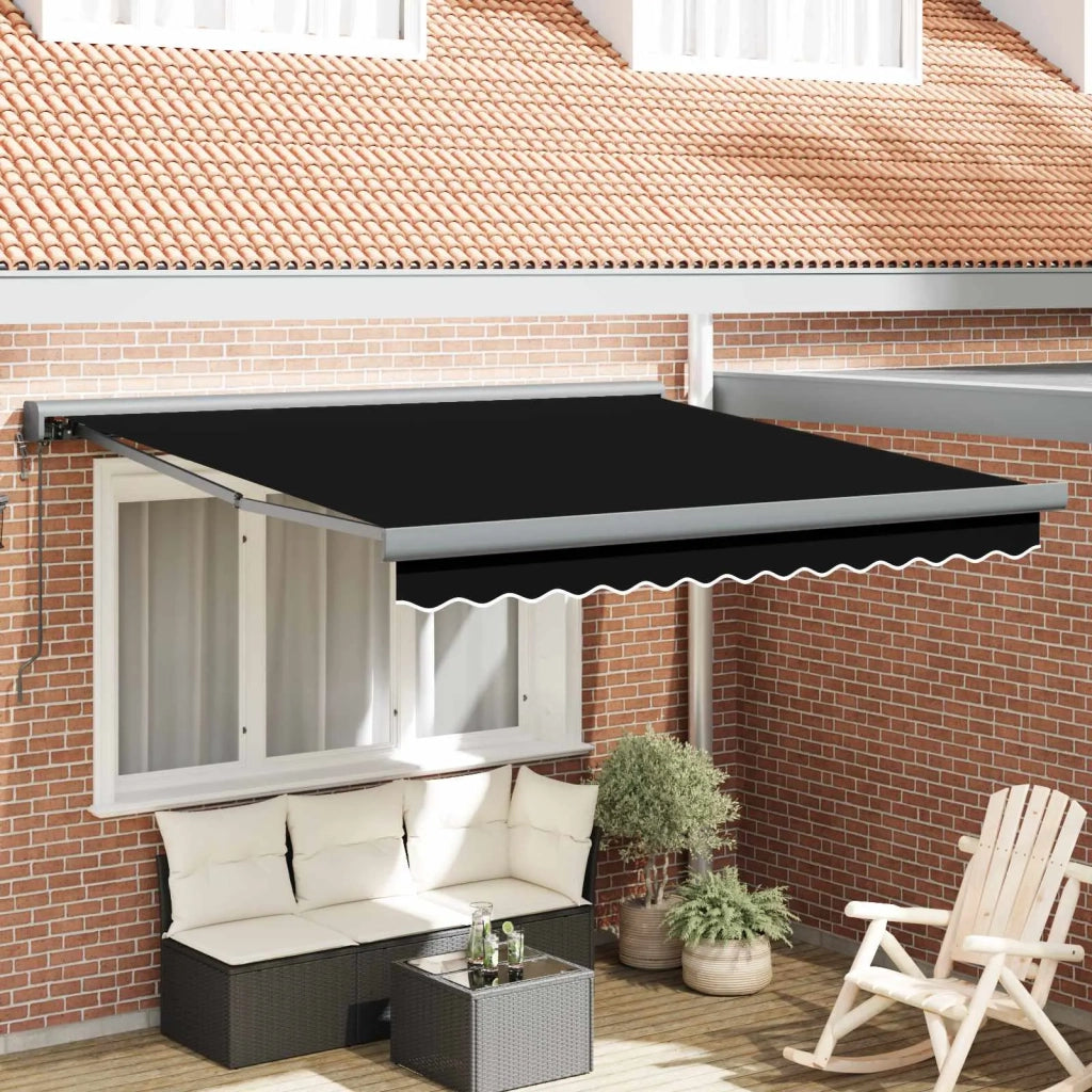Tenda da Sole Nero 350 x 250 x 165 cm Poliestere e Alluminio 3330336