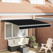 Tenda da Sole Nero 350 x 250 x 165 cm Poliestere e Alluminio 3330336