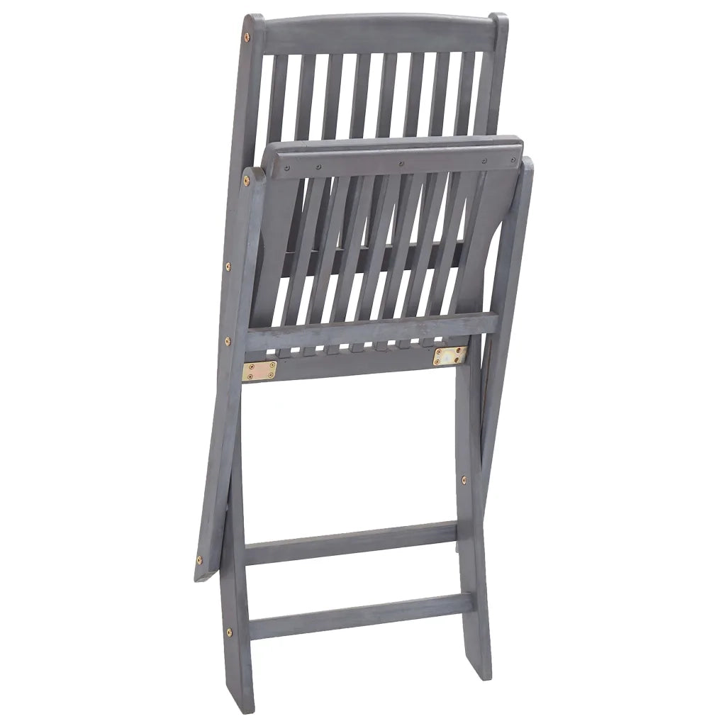 Sedie da Giardino Pieghevoli 2pz con Cuscini in Massello Acacia 3064551