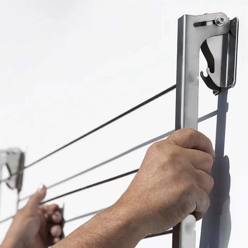 Stendibiancheria da Esterno a Parete 60cm x 50cm Totalmente in Acciaio inox AISI 304 - Ideale per l'esterno