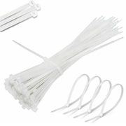 Trade Shop - Set 100 Fascette Plastica Per Cablaggio 7,6x370mm Stringi Cavo Bianche Etq76370b -