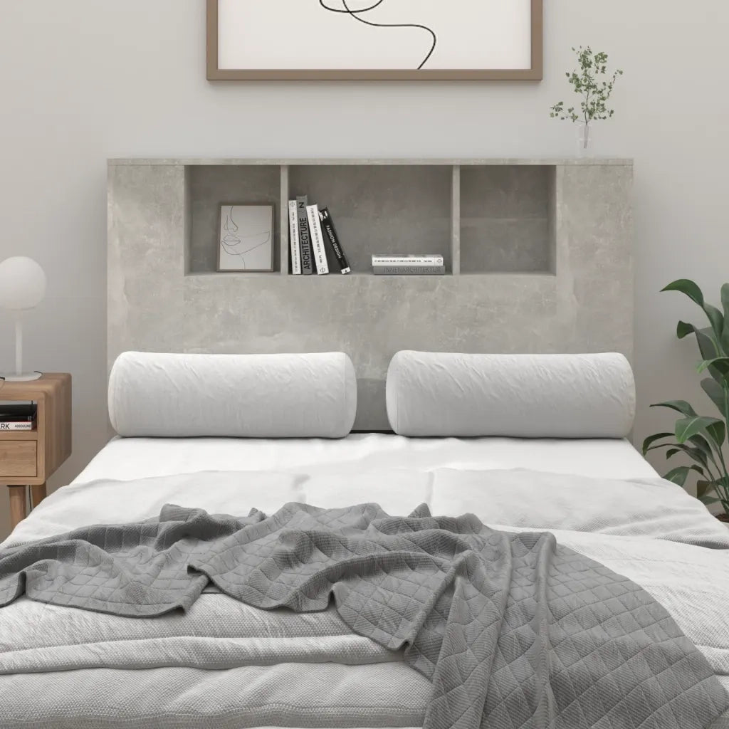 Testiera | Testata con Scomparti Grigio Cemento 120x18,5x102,5 cm